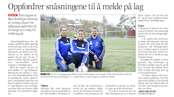 Oppfordrer snåsningene til å melde på lag til Bjørn Bratbergs minnecup 17.juni